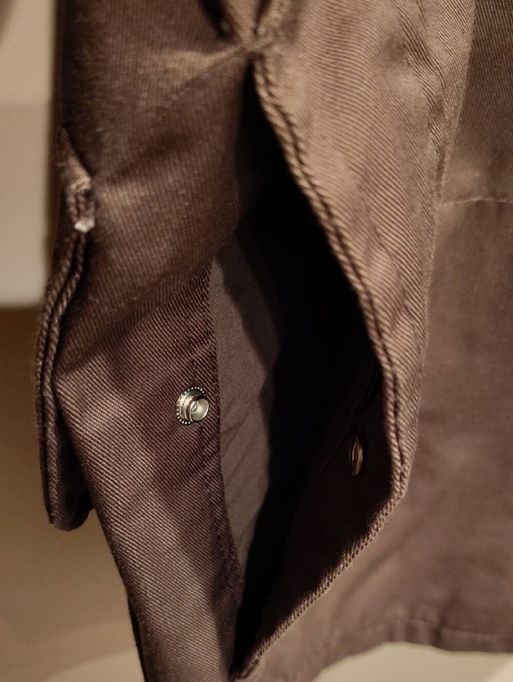 Grizzley Men's Size L Brown Lightweight Pockets Work Shirt Jacket WM - Picture 8 of 15